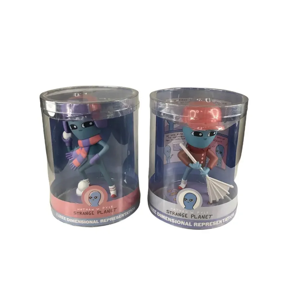 Strange Planet 6” Vinyl Figures With Snowball And Rake 3-D Representation NIB